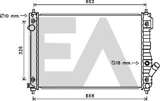 EACLIMA 31R14008 - Радиатор, охлаждане на двигателя vvparts.bg