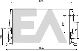 EACLIMA 31R15001 - Радиатор, охлаждане на двигателя vvparts.bg