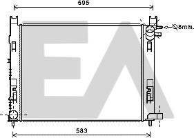 EACLIMA 31R15003 - Радиатор, охлаждане на двигателя vvparts.bg