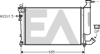 EACLIMA 31R10090 - Радиатор, охлаждане на двигателя vvparts.bg