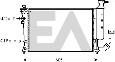 EACLIMA 31R10091 - Радиатор, охлаждане на двигателя vvparts.bg