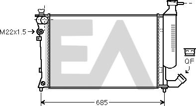 EACLIMA 31R10092 - Радиатор, охлаждане на двигателя vvparts.bg