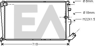 EACLIMA 31R10044 - Радиатор, охлаждане на двигателя vvparts.bg