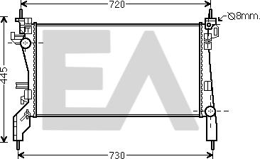 EACLIMA 31R10040 - Радиатор, охлаждане на двигателя vvparts.bg