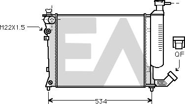 EACLIMA 31R10050 - Радиатор, охлаждане на двигателя vvparts.bg