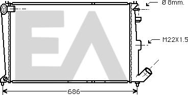 EACLIMA 31R10052 - Радиатор, охлаждане на двигателя vvparts.bg