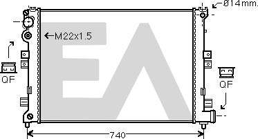 EACLIMA 31R10060 - Радиатор, охлаждане на двигателя vvparts.bg