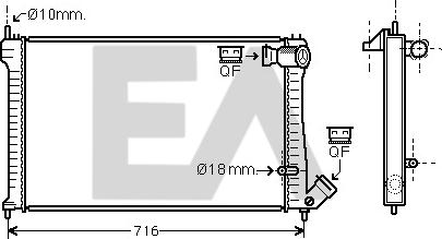 EACLIMA 31R10061 - Радиатор, охлаждане на двигателя vvparts.bg