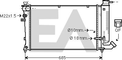 EACLIMA 31R10068 - Радиатор, охлаждане на двигателя vvparts.bg