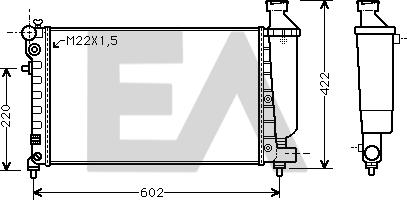 EACLIMA 31R10019 - Радиатор, охлаждане на двигателя vvparts.bg