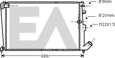 EACLIMA 31R10015 - Радиатор, охлаждане на двигателя vvparts.bg