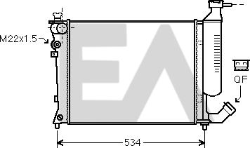 EACLIMA 31R10089 - Радиатор, охлаждане на двигателя vvparts.bg