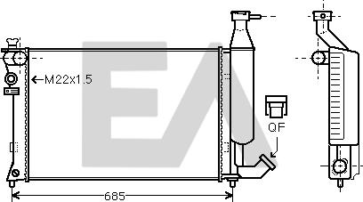 EACLIMA 31R10084 - Радиатор, охлаждане на двигателя vvparts.bg