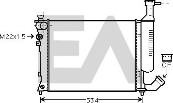 EACLIMA 31R10032 - Радиатор, охлаждане на двигателя vvparts.bg