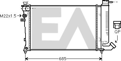 EACLIMA 31R10020 - Радиатор, охлаждане на двигателя vvparts.bg