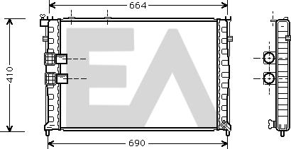 EACLIMA 31R10021 - Радиатор, охлаждане на двигателя vvparts.bg