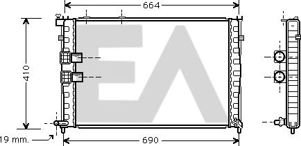 EACLIMA 31R10022 - Радиатор, охлаждане на двигателя vvparts.bg