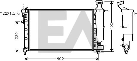 EACLIMA 31R10074 - Радиатор, охлаждане на двигателя vvparts.bg