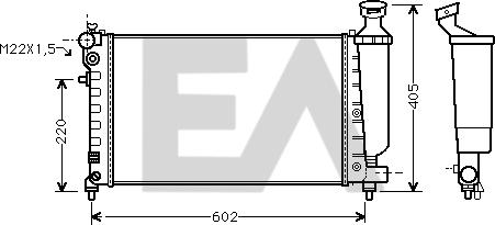 EACLIMA 31R10075 - Радиатор, охлаждане на двигателя vvparts.bg