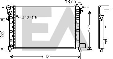 EACLIMA 31R10076 - Радиатор, охлаждане на двигателя vvparts.bg