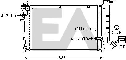 EACLIMA 31R10071 - Радиатор, охлаждане на двигателя vvparts.bg