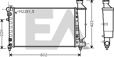 EACLIMA 31R10073 - Радиатор, охлаждане на двигателя vvparts.bg