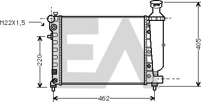 EACLIMA 31R10072 - Радиатор, охлаждане на двигателя vvparts.bg