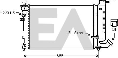 EACLIMA 31R10077 - Радиатор, охлаждане на двигателя vvparts.bg