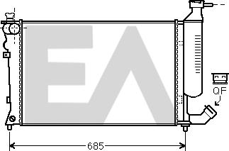 EACLIMA 31R10105 - Радиатор, охлаждане на двигателя vvparts.bg