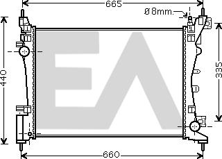 EACLIMA 31R10106 - Радиатор, охлаждане на двигателя vvparts.bg