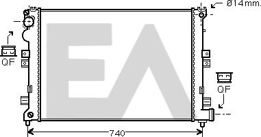 EACLIMA 31R10102 - Радиатор, охлаждане на двигателя vvparts.bg