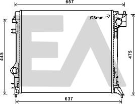 EACLIMA 31R18192 - Радиатор, охлаждане на двигателя vvparts.bg