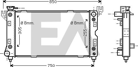 EACLIMA 31R12008 - Радиатор, охлаждане на двигателя vvparts.bg