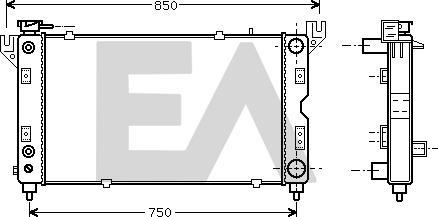 EACLIMA 31R12007 - Радиатор, охлаждане на двигателя vvparts.bg