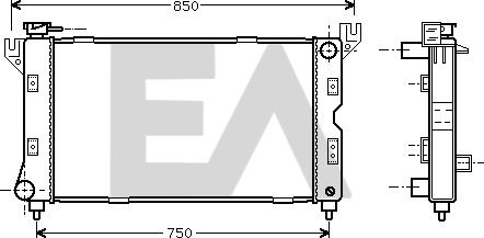 EACLIMA 31R12021 - Радиатор, охлаждане на двигателя vvparts.bg