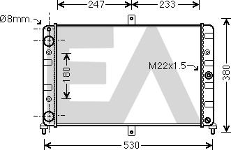 EACLIMA 31R39005 - Радиатор, охлаждане на двигателя vvparts.bg