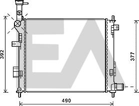 EACLIMA 31R36057 - Радиатор, охлаждане на двигателя vvparts.bg