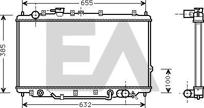 EACLIMA 31R36003 - Радиатор, охлаждане на двигателя vvparts.bg