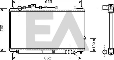 EACLIMA 31R36036 - Радиатор, охлаждане на двигателя vvparts.bg