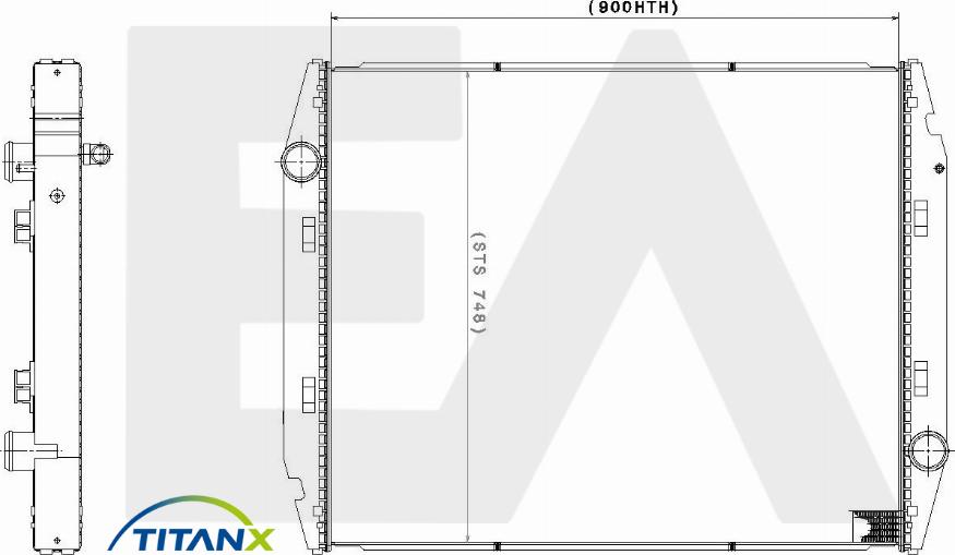 EACLIMA 31R30051T - Радиатор, охлаждане на двигателя vvparts.bg