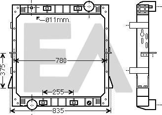 EACLIMA 31R30038 - Радиатор, охлаждане на двигателя vvparts.bg