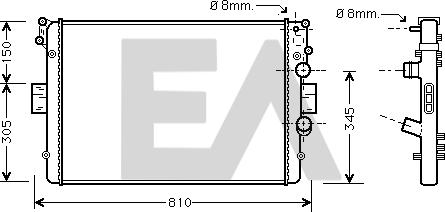 EACLIMA 31R30047 - Радиатор, охлаждане на двигателя vvparts.bg