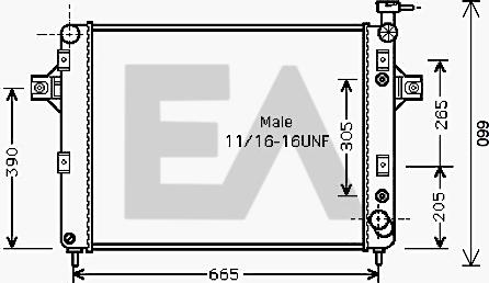 EACLIMA 31R33016 - Радиатор, охлаждане на двигателя vvparts.bg