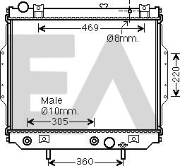 EACLIMA 31R33023 - Радиатор, охлаждане на двигателя vvparts.bg