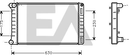 EACLIMA 31R25096 - Радиатор, охлаждане на двигателя vvparts.bg