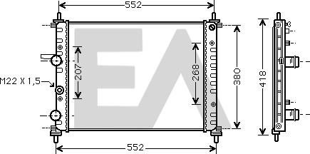 EACLIMA 31R25090 - Радиатор, охлаждане на двигателя vvparts.bg