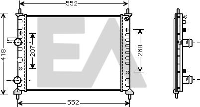 EACLIMA 31R25091 - Радиатор, охлаждане на двигателя vvparts.bg