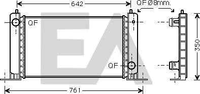 EACLIMA 31R25049 - Радиатор, охлаждане на двигателя vvparts.bg