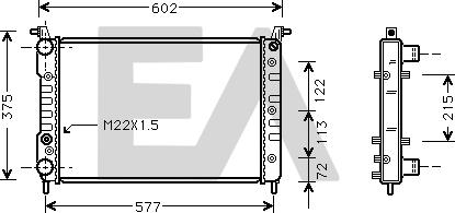 EACLIMA 31R25045 - Радиатор, охлаждане на двигателя vvparts.bg