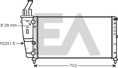 EACLIMA 31R25041 - Радиатор, охлаждане на двигателя vvparts.bg